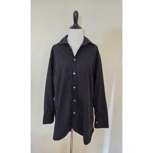Adnym Atelier Sark Black Button Down Up Oversized Unisex Shirt Size XXS